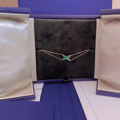 [Luna Brilliance]JEUX BRACELET MALACHITE PINK GOLD 1 DIAMOND