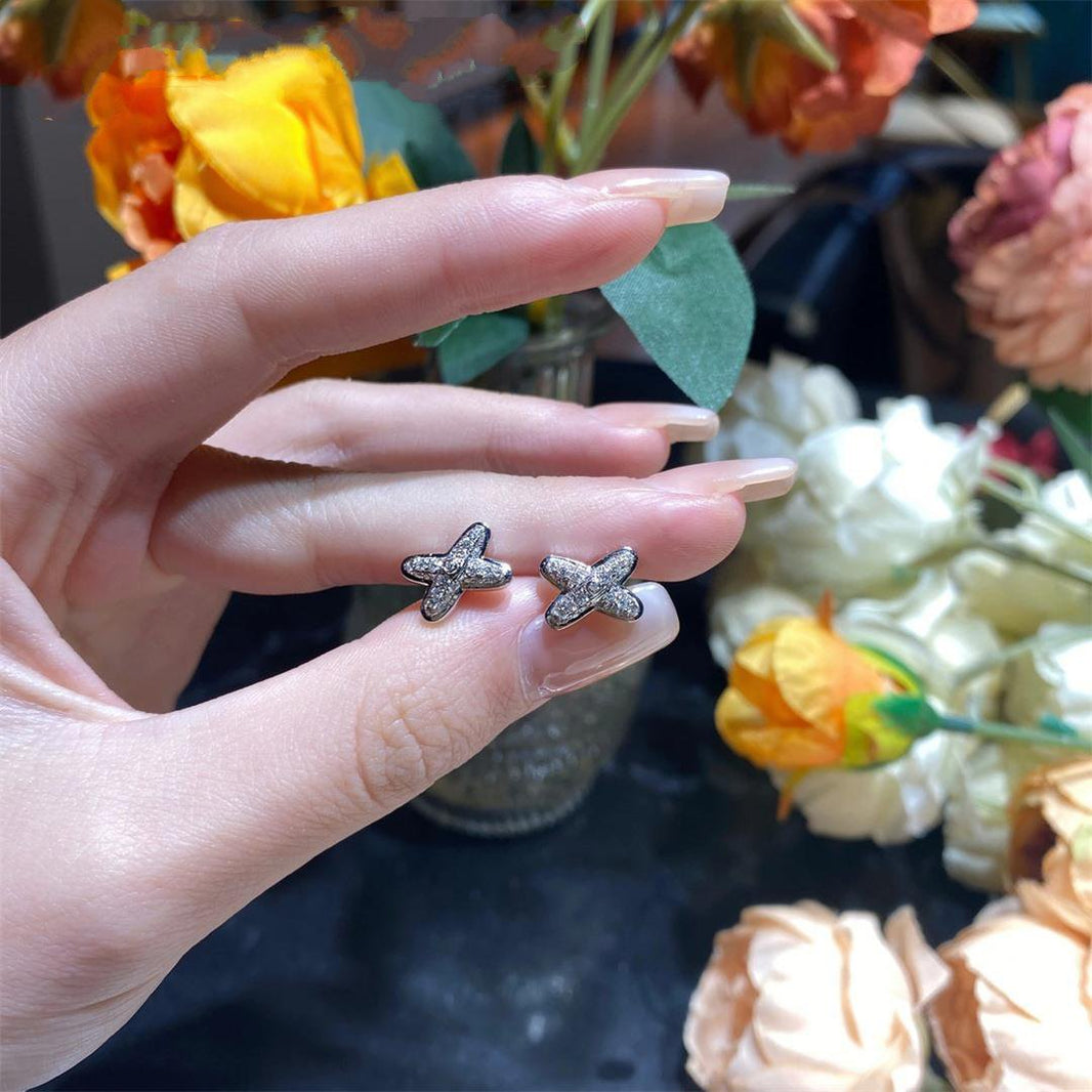 [Luna Brilliance]JEUX DE SILVER DIAMOND EARRINGS