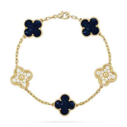[Luna Brilliance]CLOVER DIAMOND GOLD BRACELET COLLECTION,5 MOTIFS