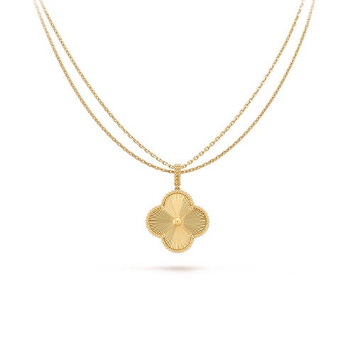 [Luna Brilliance]CLOVER 25MM PEDANT NECKLACE GOLD