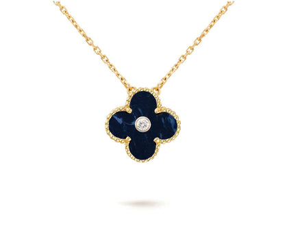 [Luna Brilliance]CLOVER 15MM DIAMOND SINGLE FLOWER NECKLACE COLLECTION