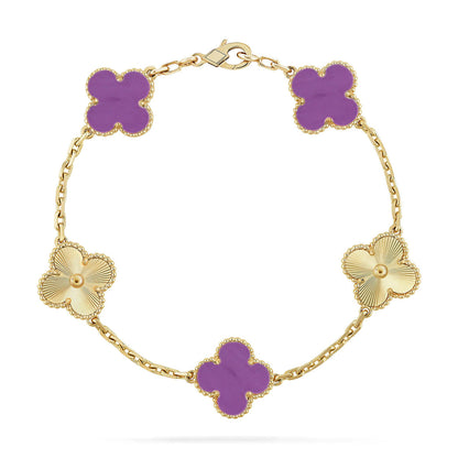 [Luna Brilliance]CLOVER LASER GOLD BRACELET COLLECTION,5 MOTIFS
