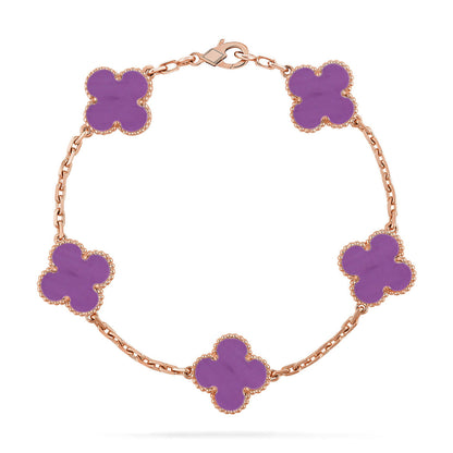[Luna Brilliance]CLOVER ROSE GOLD BRACELET COLLECTION,5 MOTIFS