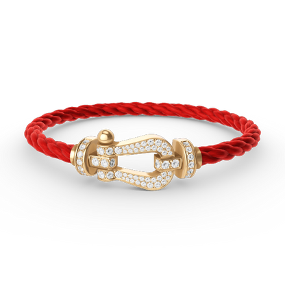 [Luna Brilliance]FORCE LARGE HORSESHOE FULL DIAMOND BRACELET GOLD