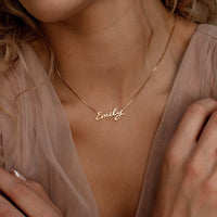 Callie Box Chain Name Necklace