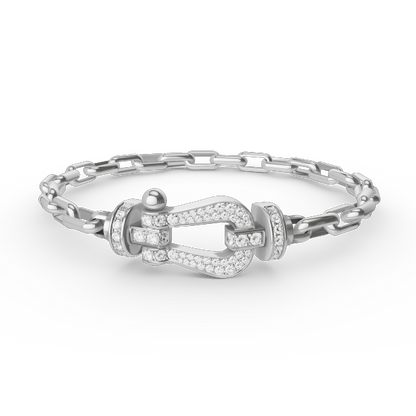 [Luna Brilliance]FORCE LARGE HORSESHOE CLASP  METAL BRACELET