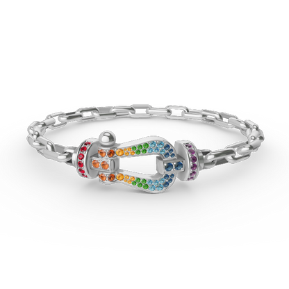 [Luna Brilliance]FORCE LARGE HORSESHOE CLASP  METAL BRACELET