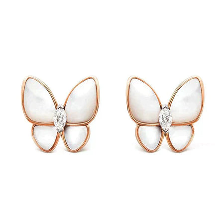 [Luna Brilliance]BUTTERFLY MOP DIAMOND EARRINGS