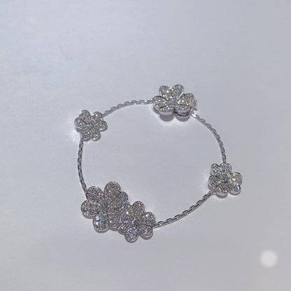 [Luna Brilliance]FRIVOLE SILVER 5 FLOWERS BRACELET
