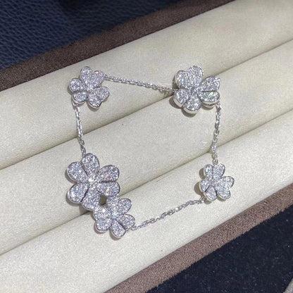 [Luna Brilliance]FRIVOLE SILVER 5 FLOWERS BRACELET