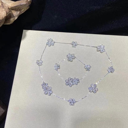 [Luna Brilliance]FRIVOLE SILVER 5 FLOWERS BRACELET