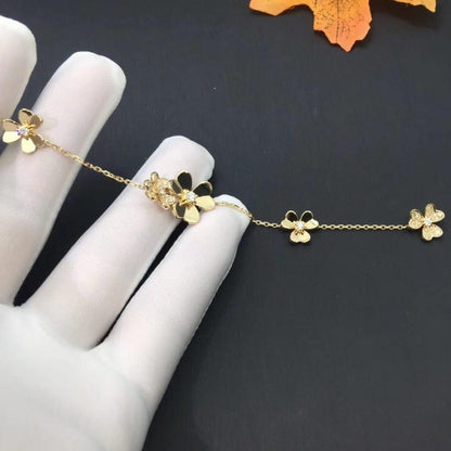 [Luna Brilliance]FRIVOLE GOLD 5 FLOWERS BRACELET
