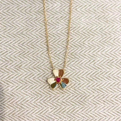 [Luna Brilliance]FRIVOLE GOLD FLOWER NECKLACE