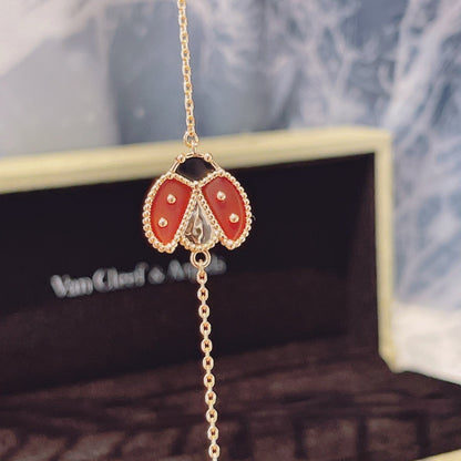 [Luna Brilliance]LUCKY SPRING 1 MOTIF PINK GOLD BRACELET